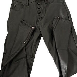 KanCan Black Straight Faux Leather Pants 7/27